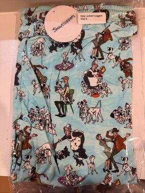 Showstoppers Bamboo 101 Dalmatians Women’s Joggers Size Small NWT